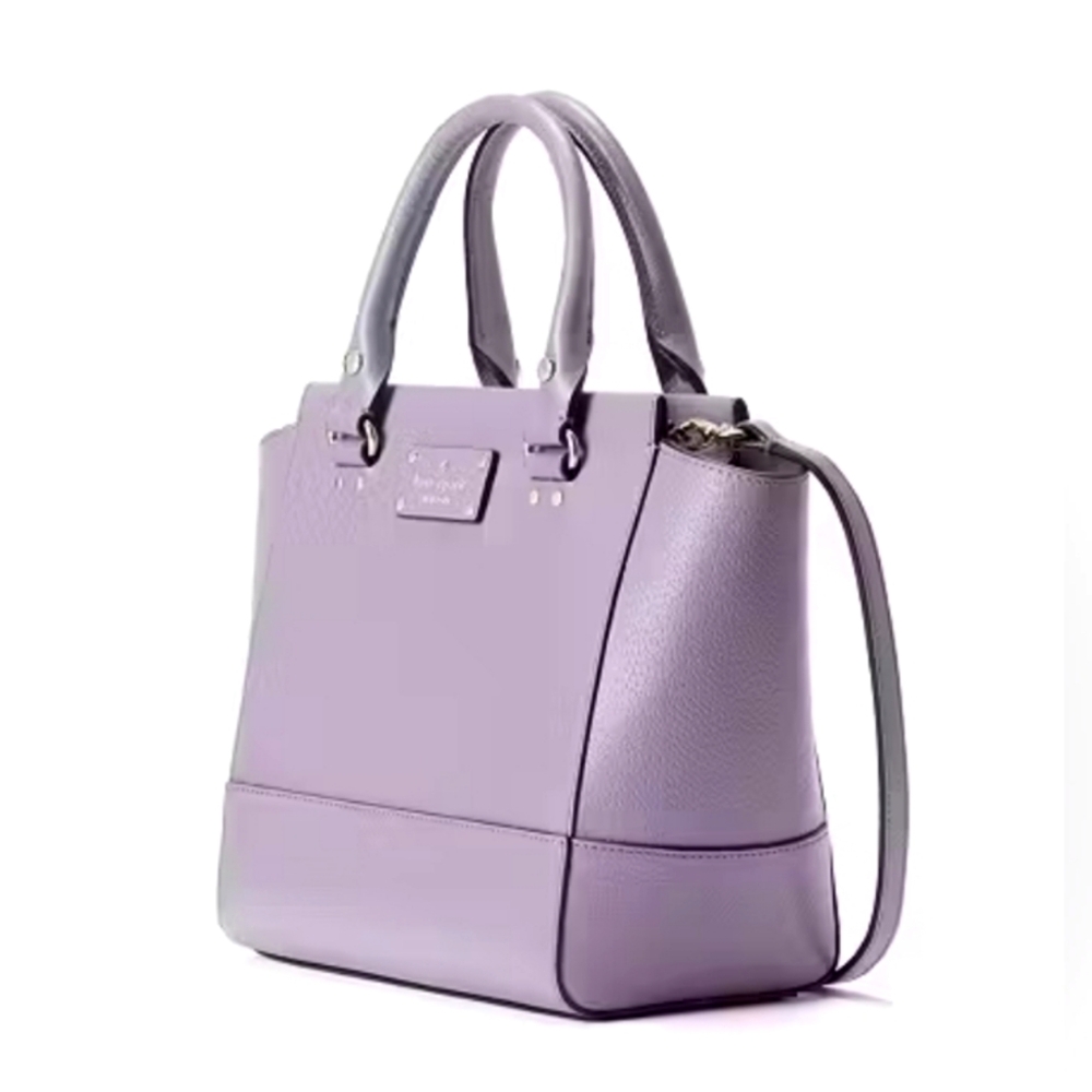 Kate Spade New York Wellesley Camryn Lilac Leather Satchel Bag💜 - Picture 2 of 16